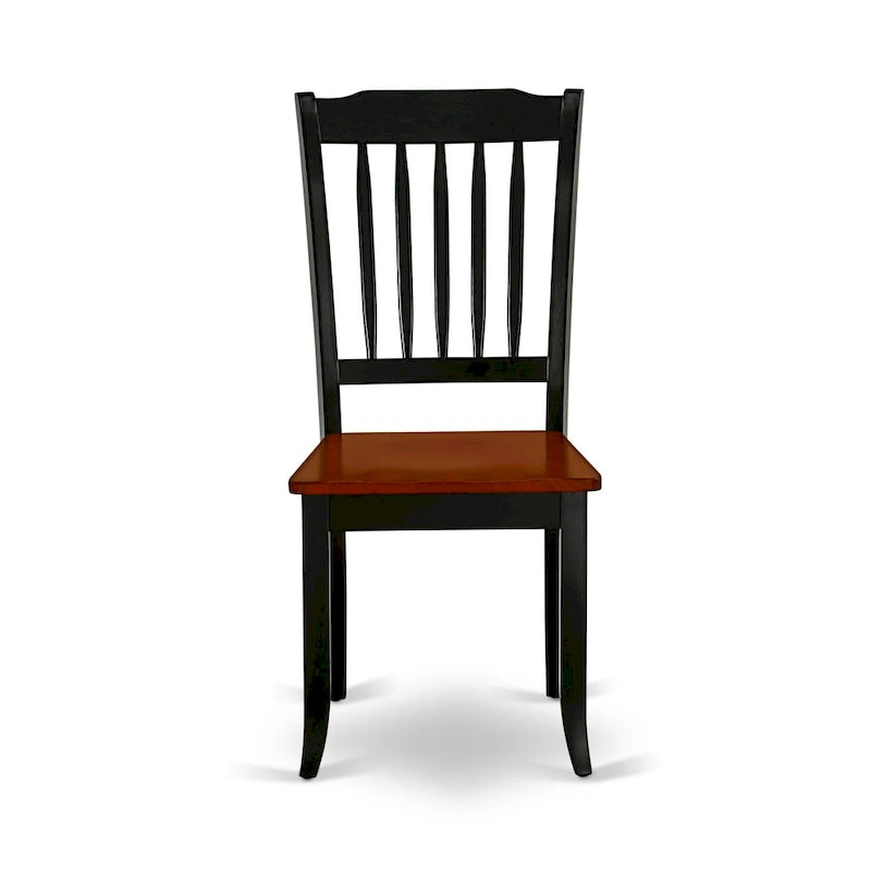 Ensemble de salle à manger East West Furniture - une table de cuisine ovale et des chaises de cuisine, 42x60 pouces, noir et cerisier (options de pièces)