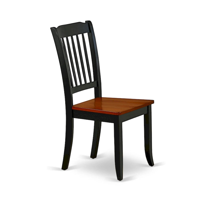 Ensemble de salle à manger East West Furniture - une table de cuisine ovale et des chaises de cuisine, 42x60 pouces, noir et cerisier (options de pièces)