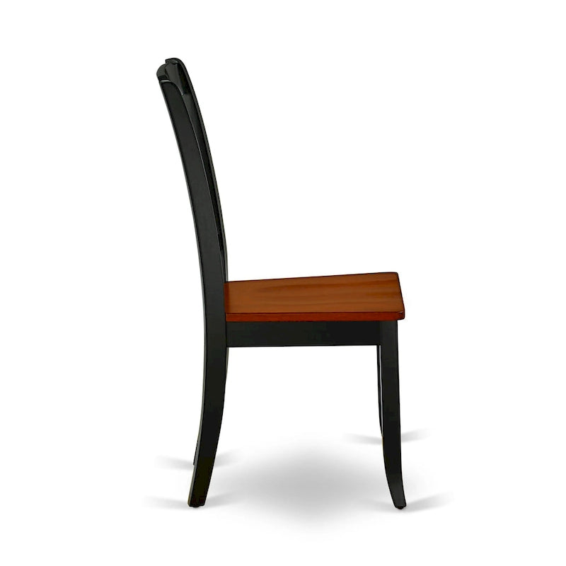 Ensemble de salle à manger East West Furniture - une table de cuisine ovale et des chaises de cuisine, 42x60 pouces, noir et cerisier (options de pièces)