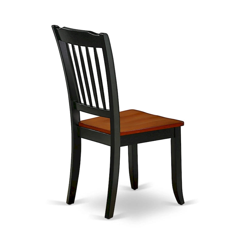 Ensemble de salle à manger East West Furniture - une table de cuisine ovale et des chaises de cuisine, 42x60 pouces, noir et cerisier (options de pièces)