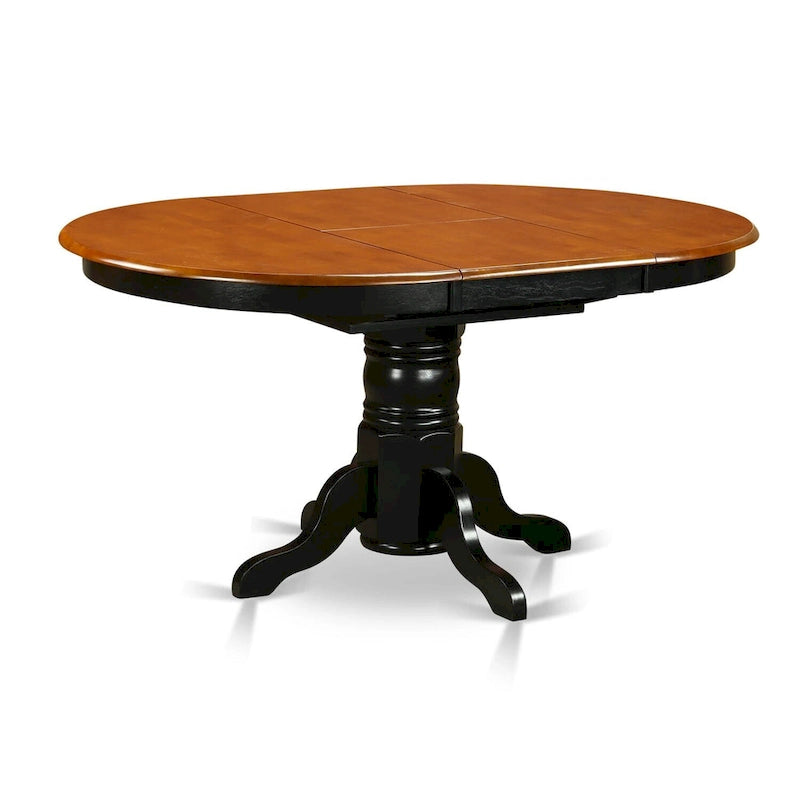 Ensemble de salle à manger East West Furniture - une table de cuisine ovale et des chaises de cuisine, 42x60 pouces, noir et cerisier (options de pièces)
