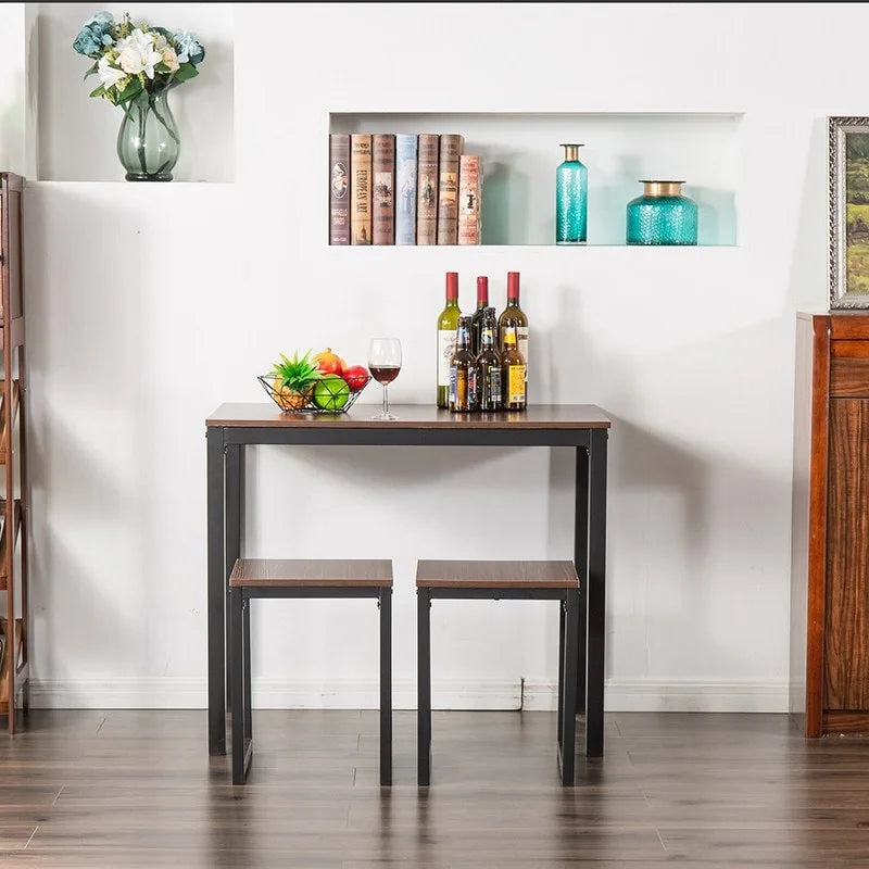 Ensemble repas motif bois simple (lot de 3)