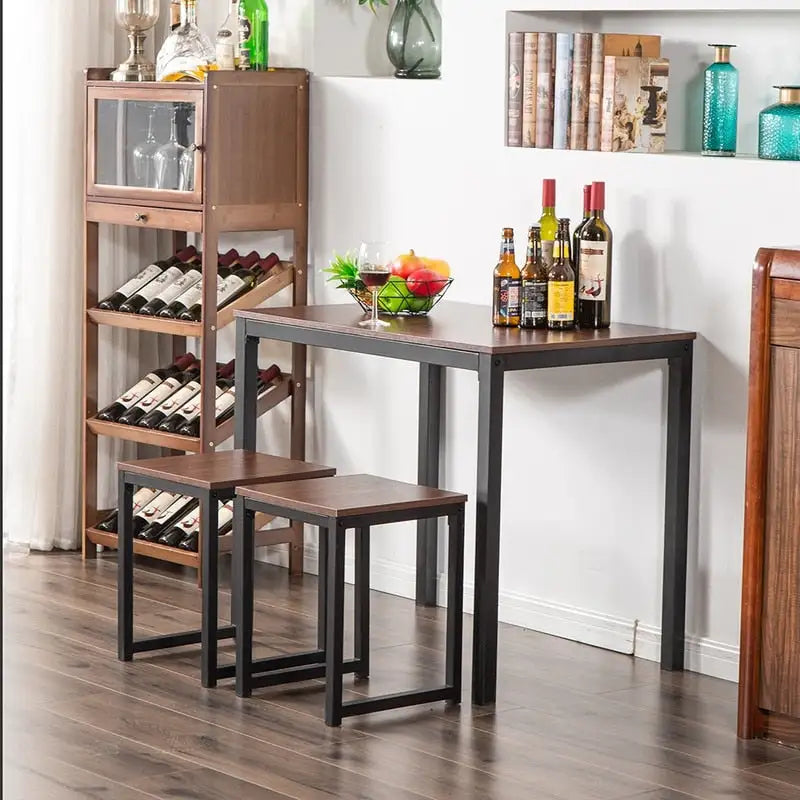 Ensemble repas motif bois simple (lot de 3)