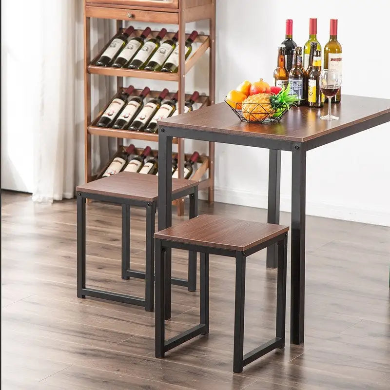 Ensemble repas motif bois simple (lot de 3)