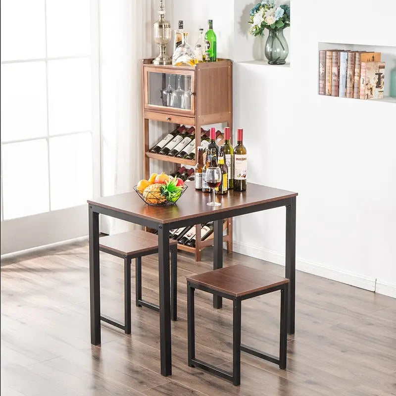 Ensemble repas motif bois simple (lot de 3)