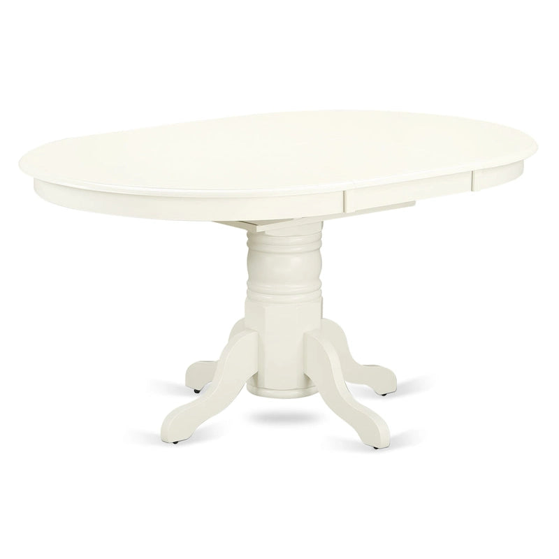 East West Furniture Ensemble de meubles de salle à manger - une table de cuisine ovale et des chaises de salle à manger en bois, blanc lin (option de pièces)
