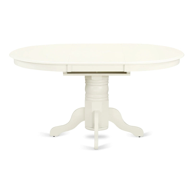 East West Furniture Ensemble de meubles de salle à manger - une table de cuisine ovale et des chaises de salle à manger en bois, blanc lin (option de pièces)