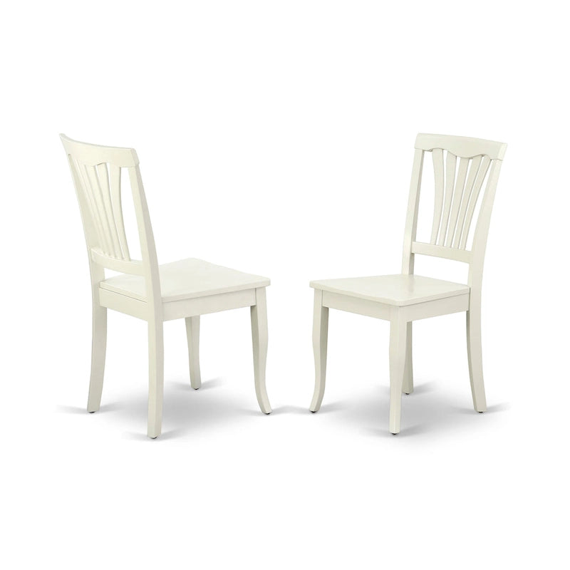 East West Furniture Ensemble de meubles de salle à manger - une table de cuisine ovale et des chaises de salle à manger en bois, blanc lin (option de pièces)