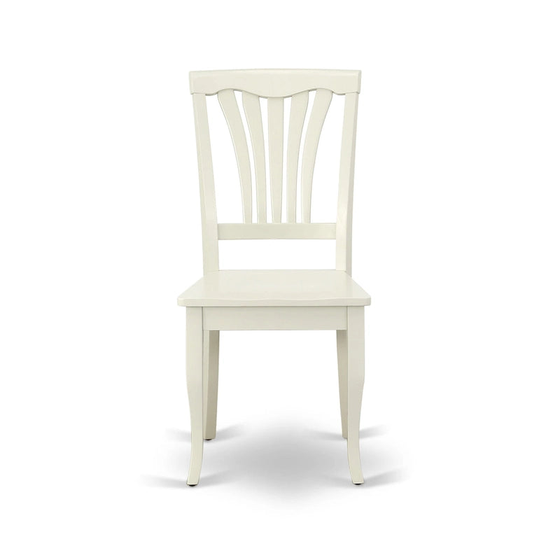 East West Furniture Ensemble de meubles de salle à manger - une table de cuisine ovale et des chaises de salle à manger en bois, blanc lin (option de pièces)
