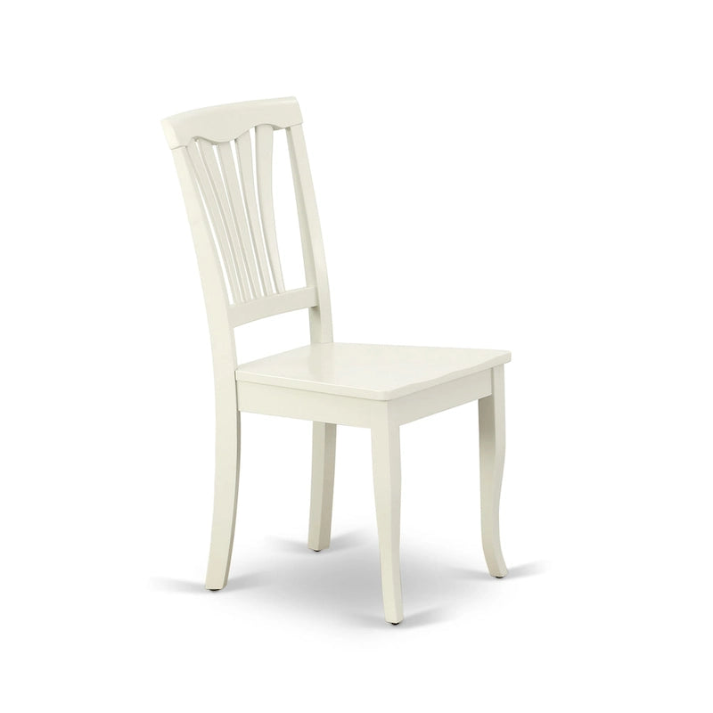 East West Furniture Ensemble de meubles de salle à manger - une table de cuisine ovale et des chaises de salle à manger en bois, blanc lin (option de pièces)