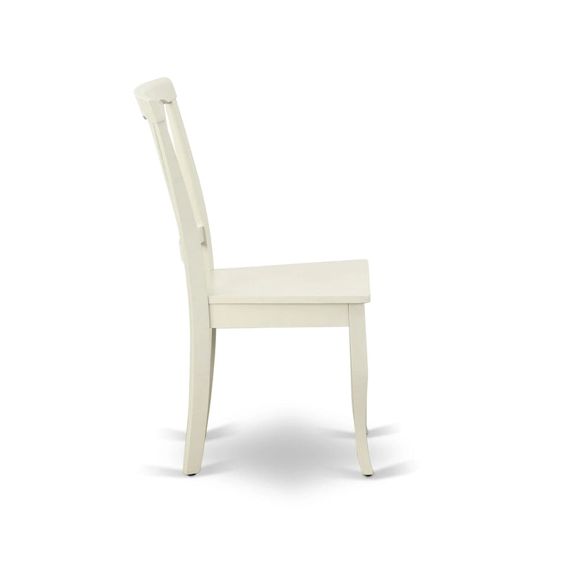 East West Furniture Ensemble de meubles de salle à manger - une table de cuisine ovale et des chaises de salle à manger en bois, blanc lin (option de pièces)