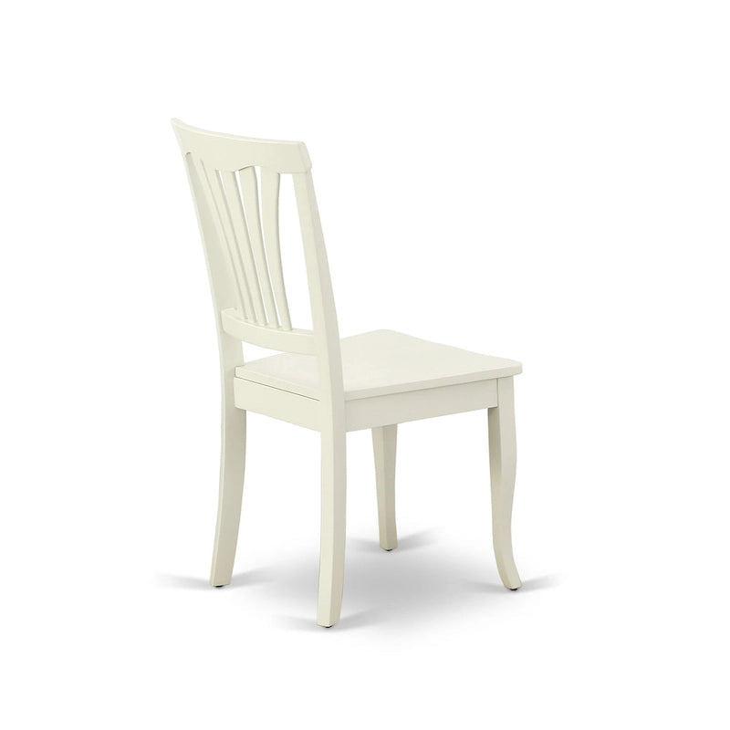 East West Furniture Ensemble de meubles de salle à manger - une table de cuisine ovale et des chaises de salle à manger en bois, blanc lin (option de pièces)
