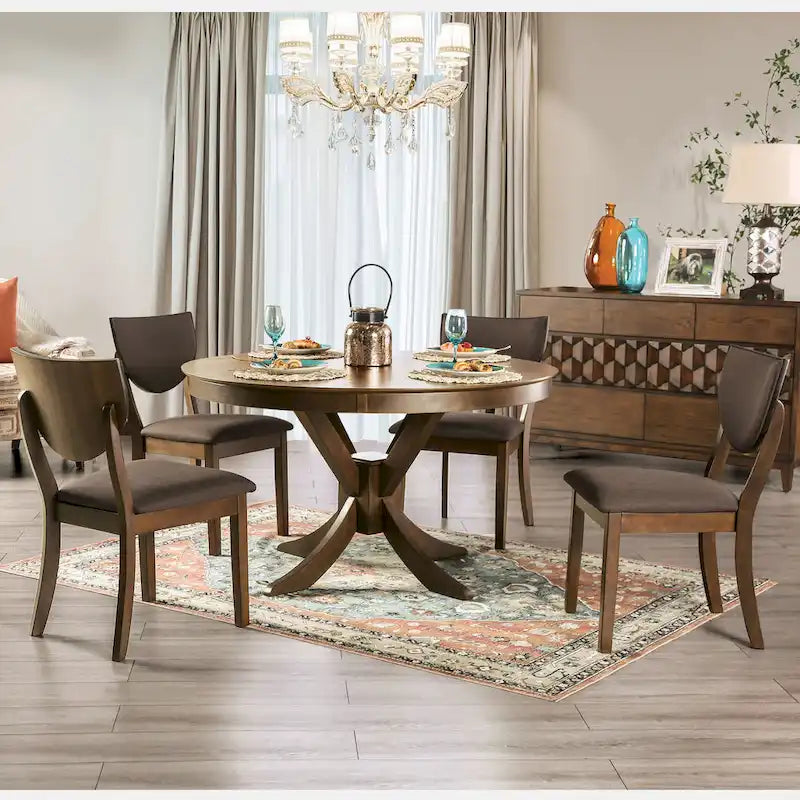 Furniture of America Oskam I Tradycyjny orzechowy stół jadalniany 53 cale