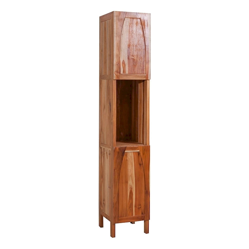 EcoDecors Tranquility Liniowa Szafka Łazienkowa z Litego Teaku w Wykończeniu EarthyTeak