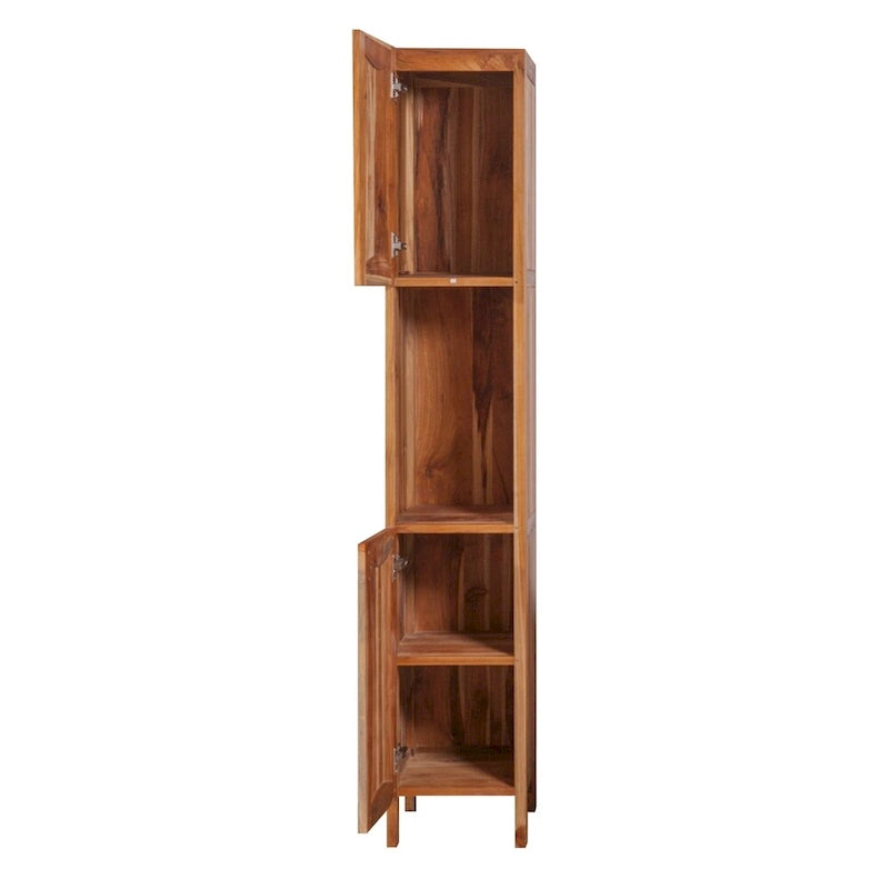 EcoDecors Tranquility Liniowa Szafka Łazienkowa z Litego Teaku w Wykończeniu EarthyTeak