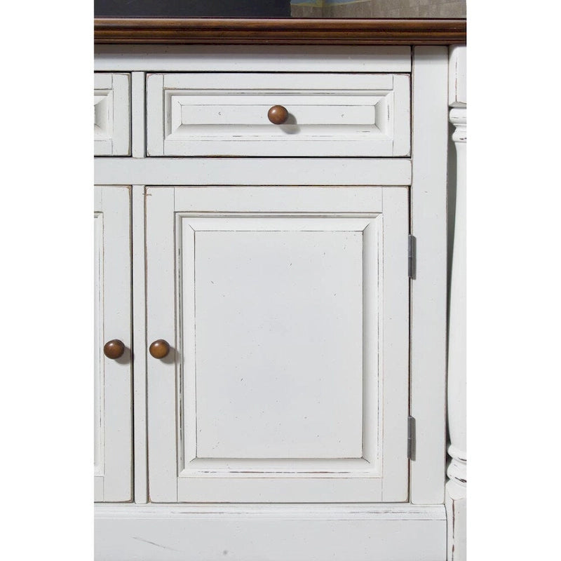 Îlot de cuisine blanc vieilli Monarch par Home Styles