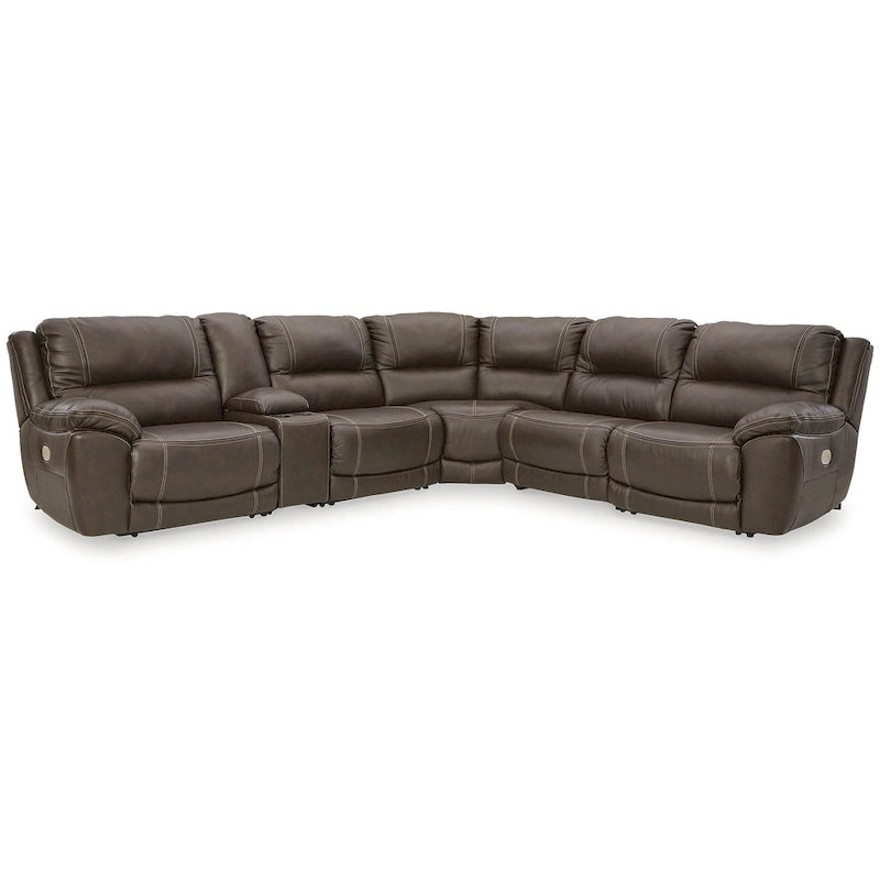 Signature Design by Ashley Dunleith Brown, 6-częściowy narożnik elektryczny z funkcją relaksacji - 136S x 123G x 43W