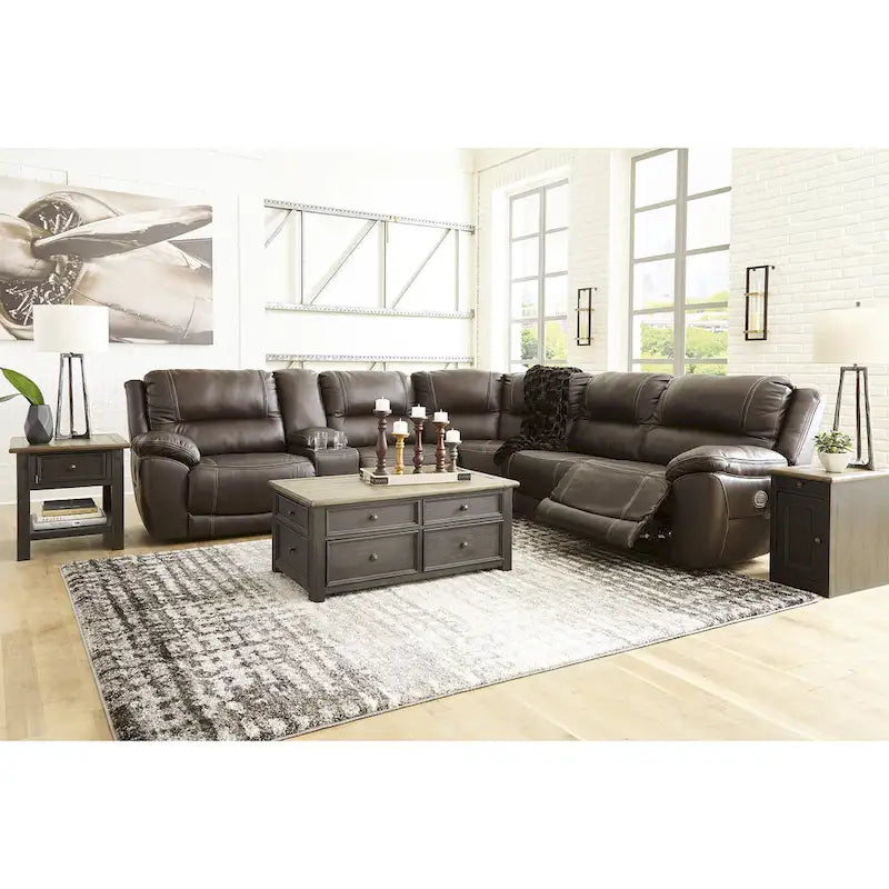 Signature Design by Ashley Dunleith Brown, 6-częściowy narożnik elektryczny z funkcją relaksacji - 136S x 123G x 43W