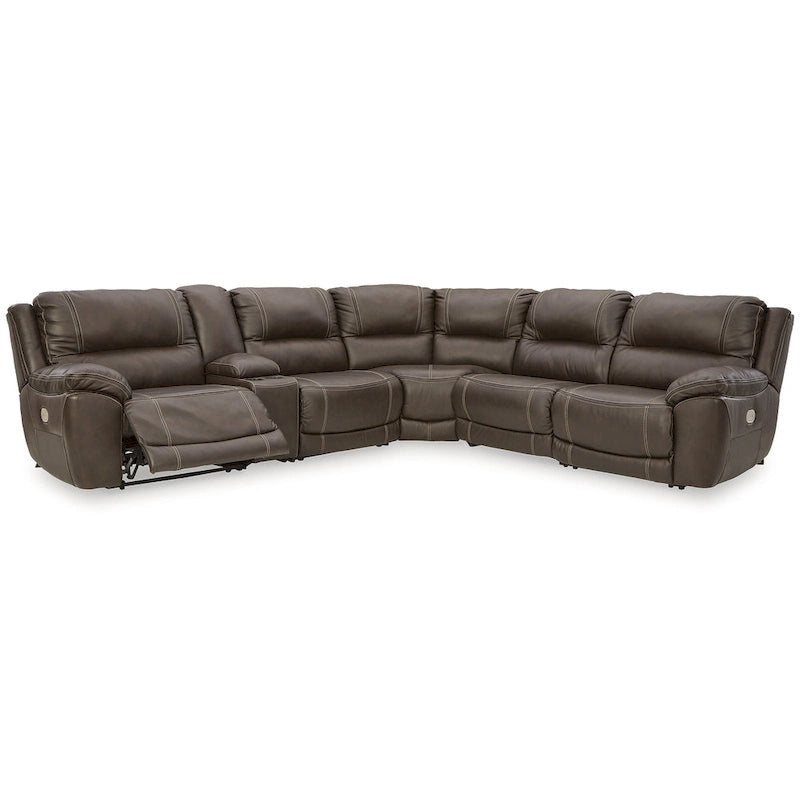 Signature Design by Ashley Dunleith Brown, 6-częściowy narożnik elektryczny z funkcją relaksacji - 136S x 123G x 43W