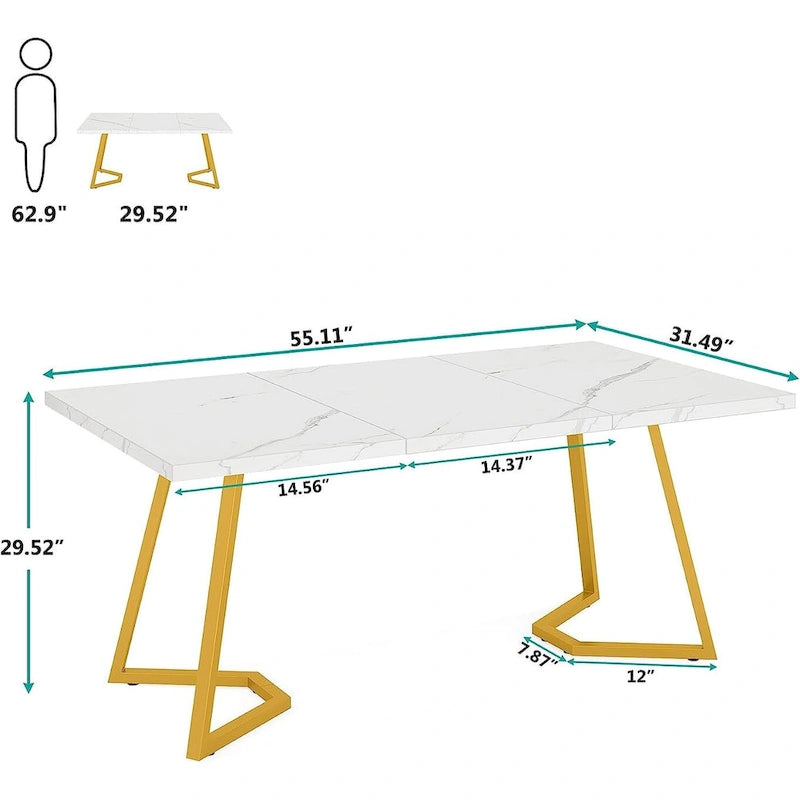 Nowoczesny stół jadalny o długości 140 cm, dla 4-6 osób