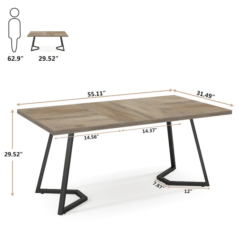 Nowoczesny stół jadalny o długości 140 cm, dla 4-6 osób