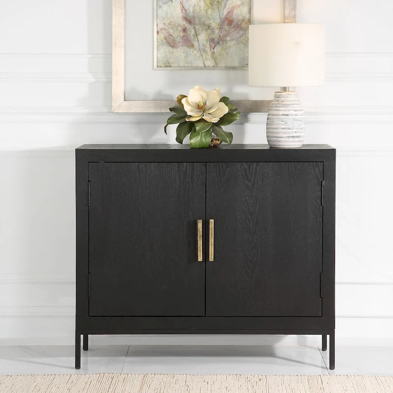 Meuble bas Uttermost Front Range chêne foncé 2 portes - 40,25 L X 32,5 H X 11,625 P (po)