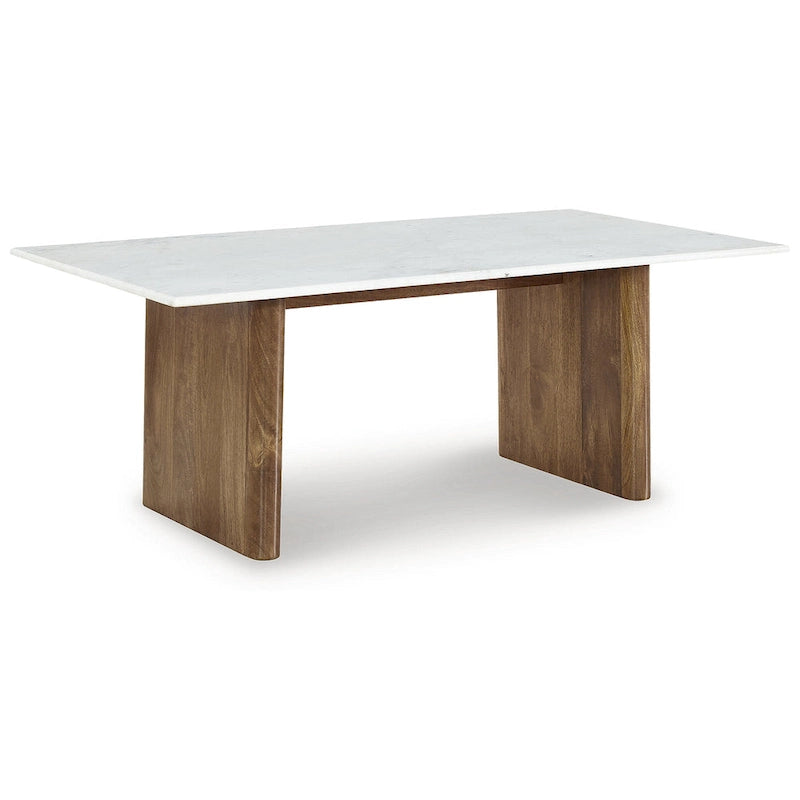 Signature Design by Ashley Isanti – Table basse marron clair/blanc – 48 larg. x 26 prof. x 17 haut.