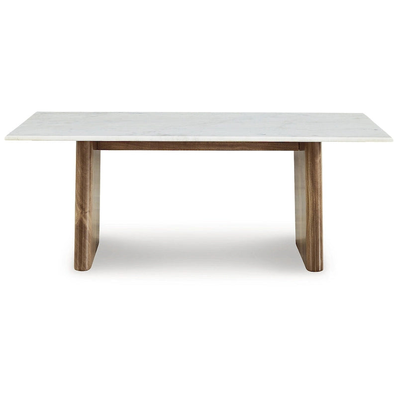 Signature Design by Ashley Isanti – Table basse marron clair/blanc – 48 larg. x 26 prof. x 17 haut.