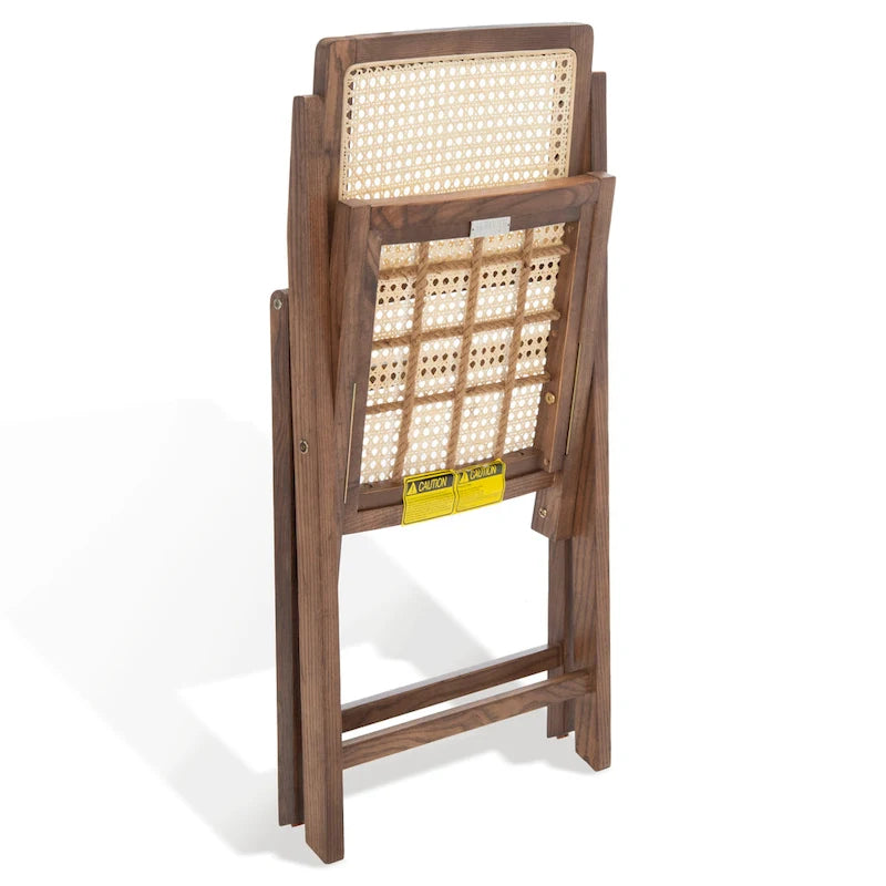 Chaise pliante de salle à manger SAFAVIEH Couture Reinalda Cane (lot de 2) - 45,7 cm L x 58,4 cm P x 83,8 cm H - 45,7Lx58,4Px83,8H