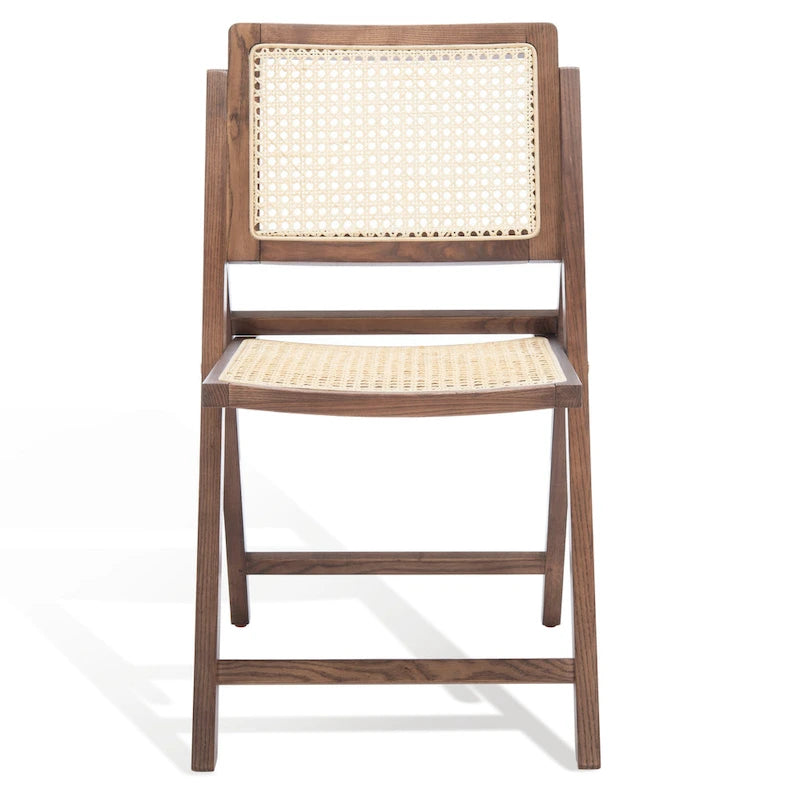 Chaise pliante de salle à manger SAFAVIEH Couture Reinalda Cane (lot de 2) - 45,7 cm L x 58,4 cm P x 83,8 cm H - 45,7Lx58,4Px83,8H