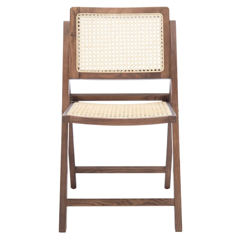 Chaise pliante de salle à manger SAFAVIEH Couture Reinalda Cane (lot de 2) - 45,7 cm L x 58,4 cm P x 83,8 cm H - 45,7Lx58,4Px83,8H