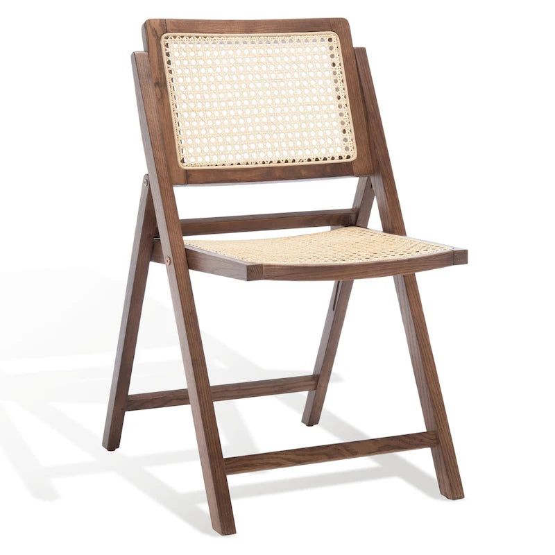 Chaise pliante de salle à manger SAFAVIEH Couture Reinalda Cane (lot de 2) - 45,7 cm L x 58,4 cm P x 83,8 cm H - 45,7Lx58,4Px83,8H