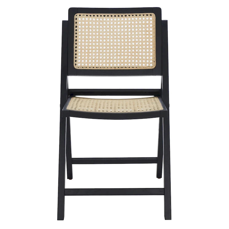 Chaise pliante de salle à manger SAFAVIEH Couture Reinalda Cane (lot de 2) - 45,7 cm L x 58,4 cm P x 83,8 cm H - 45,7Lx58,4Px83,8H