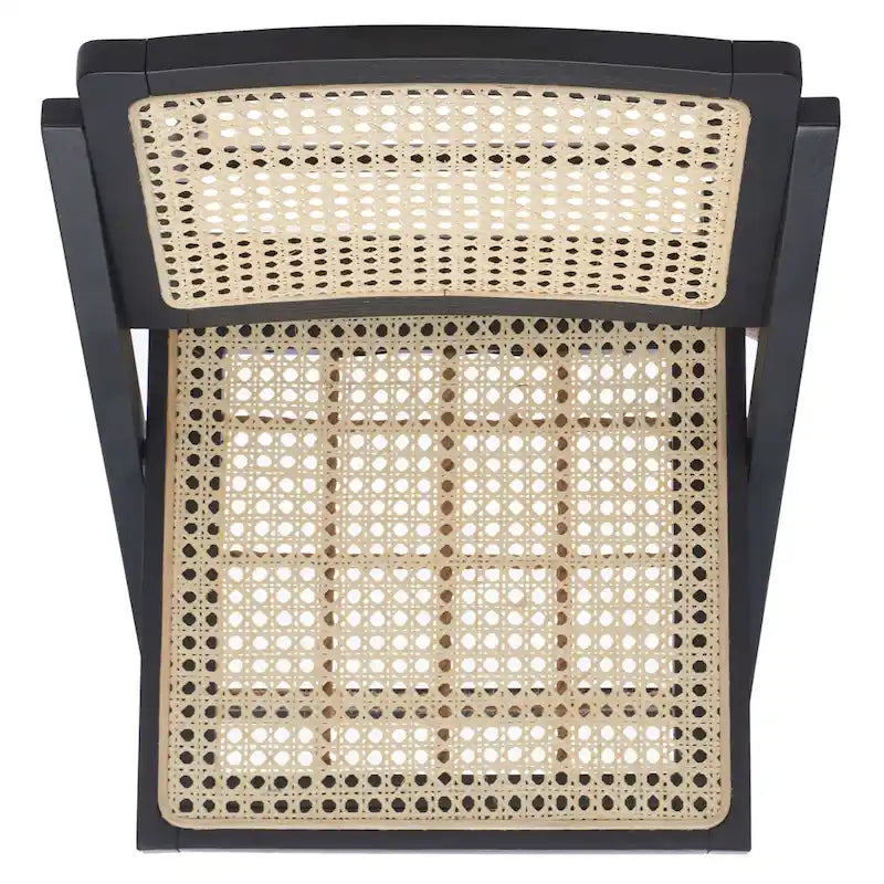 Chaise pliante de salle à manger SAFAVIEH Couture Reinalda Cane (lot de 2) - 45,7 cm L x 58,4 cm P x 83,8 cm H - 45,7Lx58,4Px83,8H