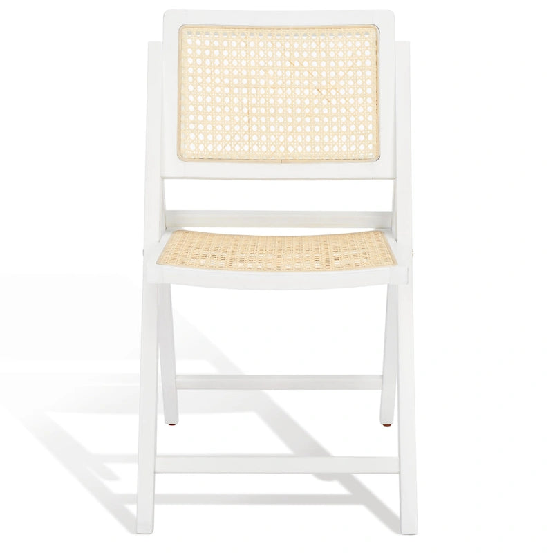 Chaise pliante de salle à manger SAFAVIEH Couture Reinalda Cane (lot de 2) - 45,7 cm L x 58,4 cm P x 83,8 cm H - 45,7Lx58,4Px83,8H