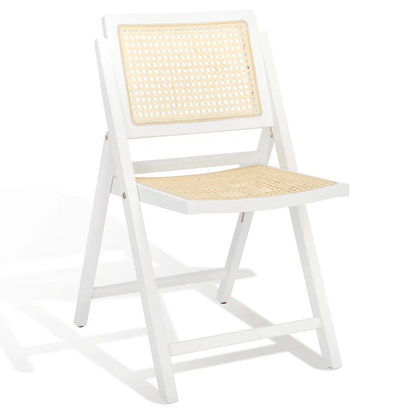 Chaise pliante de salle à manger SAFAVIEH Couture Reinalda Cane (lot de 2) - 45,7 cm L x 58,4 cm P x 83,8 cm H - 45,7Lx58,4Px83,8H