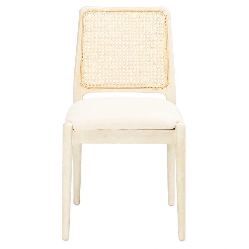 Chaise de salle à manger avec coussin en rotin Sylva de SAFAVIEH (lot de 2) - 19 L x 17.5 P x 32 H - 19Lx18Px32H
