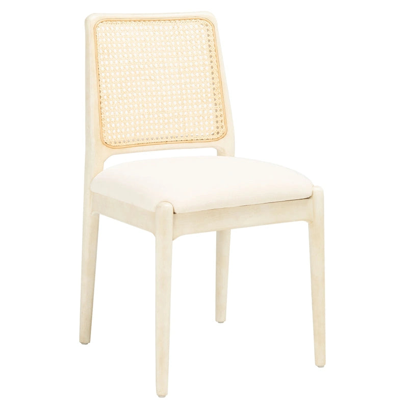 Chaise de salle à manger avec coussin en rotin Sylva de SAFAVIEH (lot de 2) - 19 L x 17.5 P x 32 H - 19Lx18Px32H