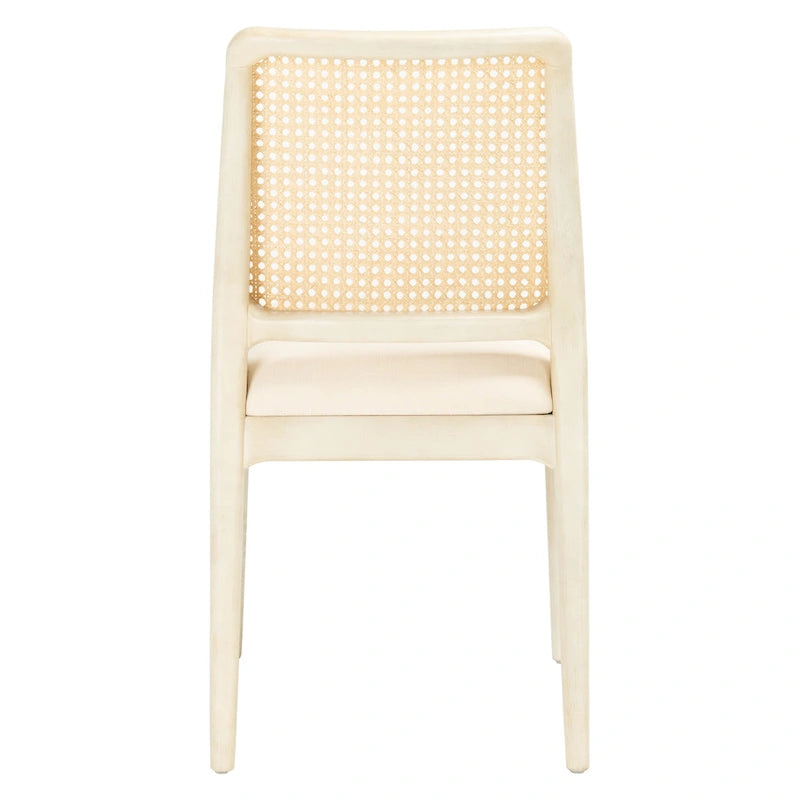 Chaise de salle à manger avec coussin en rotin Sylva de SAFAVIEH (lot de 2) - 19 L x 17.5 P x 32 H - 19Lx18Px32H