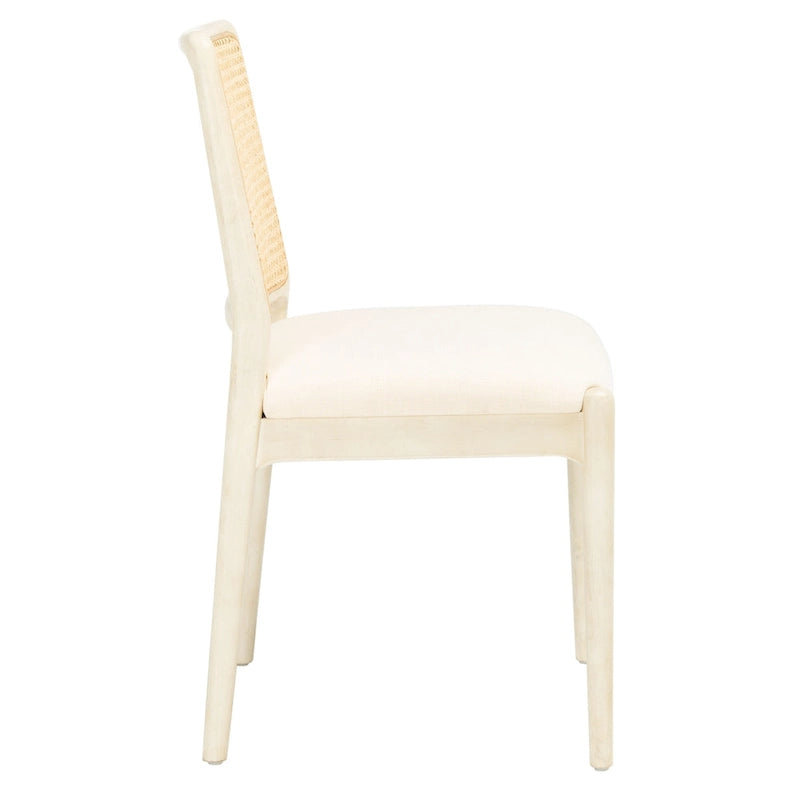 Chaise de salle à manger avec coussin en rotin Sylva de SAFAVIEH (lot de 2) - 19 L x 17.5 P x 32 H - 19Lx18Px32H