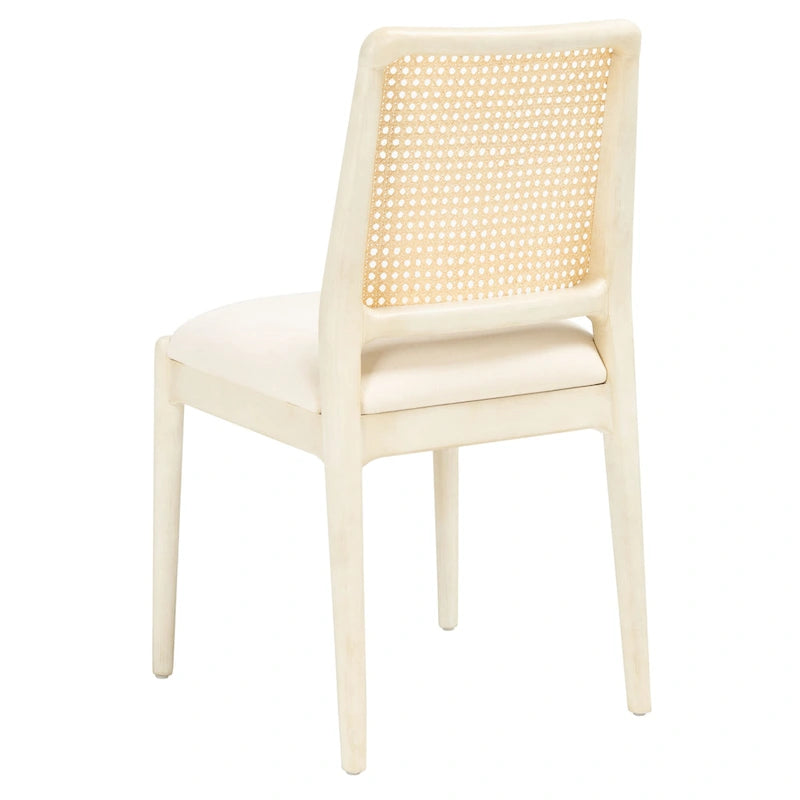 Chaise de salle à manger avec coussin en rotin Sylva de SAFAVIEH (lot de 2) - 19 L x 17.5 P x 32 H - 19Lx18Px32H