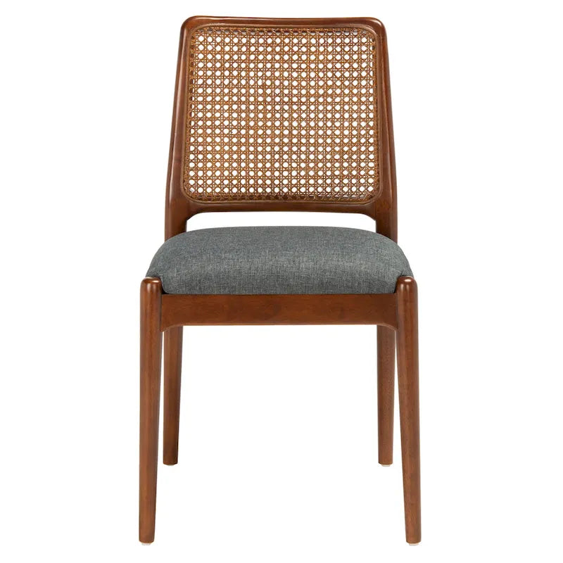 Chaise de salle à manger avec coussin en rotin Sylva de SAFAVIEH (lot de 2) - 19 L x 17.5 P x 32 H - 19Lx18Px32H