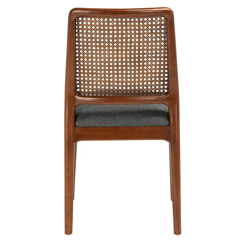 Chaise de salle à manger avec coussin en rotin Sylva de SAFAVIEH (lot de 2) - 19 L x 17.5 P x 32 H - 19Lx18Px32H