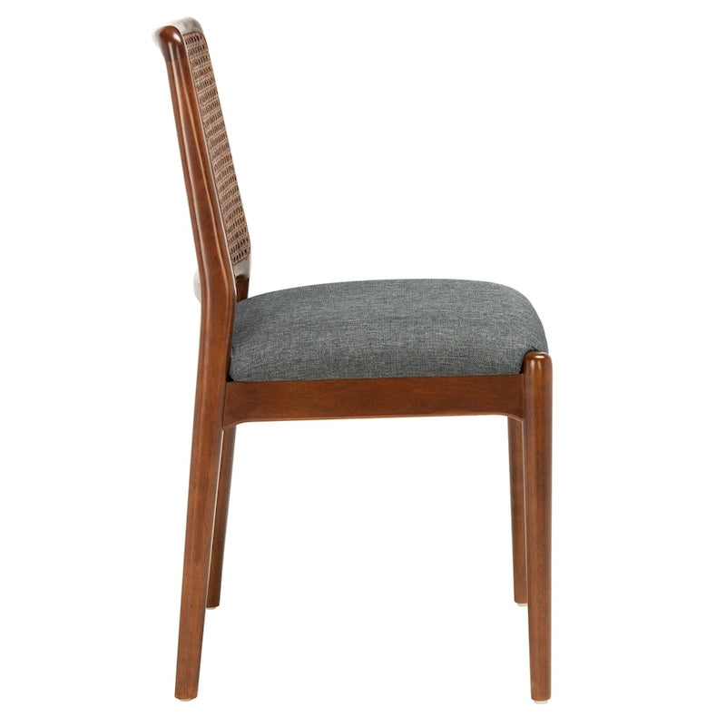 Chaise de salle à manger avec coussin en rotin Sylva de SAFAVIEH (lot de 2) - 19 L x 17.5 P x 32 H - 19Lx18Px32H