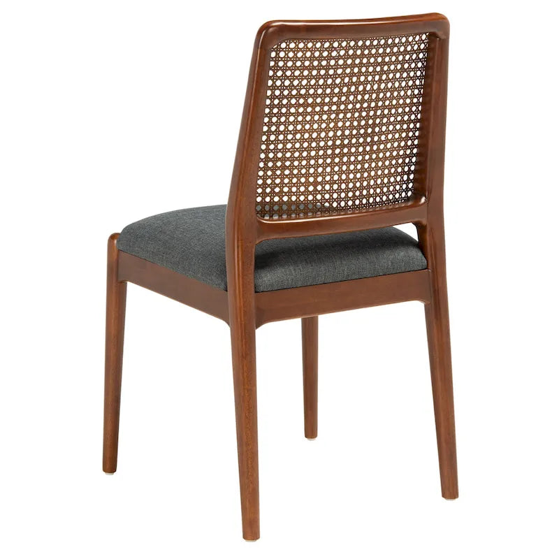 Chaise de salle à manger avec coussin en rotin Sylva de SAFAVIEH (lot de 2) - 19 L x 17.5 P x 32 H - 19Lx18Px32H