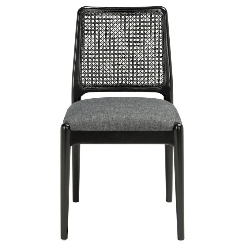 Chaise de salle à manger avec coussin en rotin Sylva de SAFAVIEH (lot de 2) - 19 L x 17.5 P x 32 H - 19Lx18Px32H