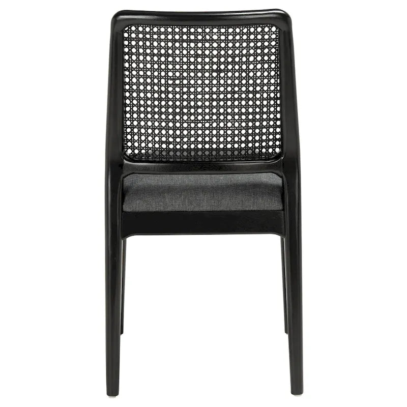 Chaise de salle à manger avec coussin en rotin Sylva de SAFAVIEH (lot de 2) - 19 L x 17.5 P x 32 H - 19Lx18Px32H