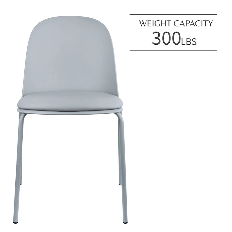 Lot de 2 chaises de salle à manger rétro en plastique moulé Eiffel pour salon, cuisine, bureau chromé, designer