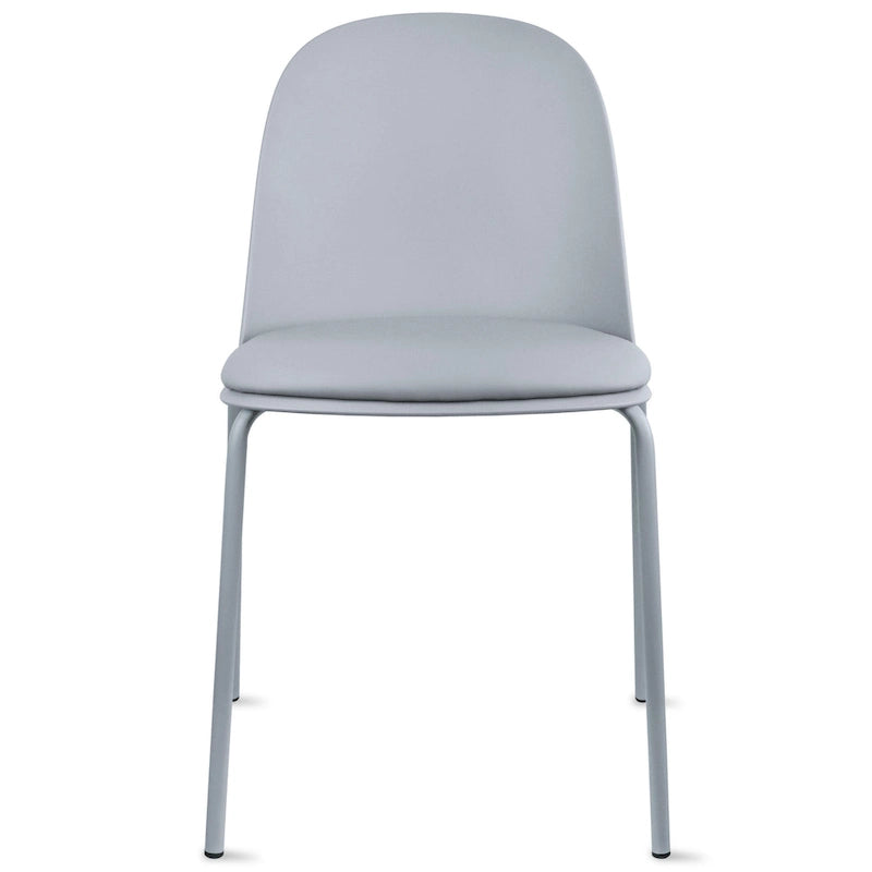 Lot de 2 chaises de salle à manger rétro en plastique moulé Eiffel pour salon, cuisine, bureau chromé, designer