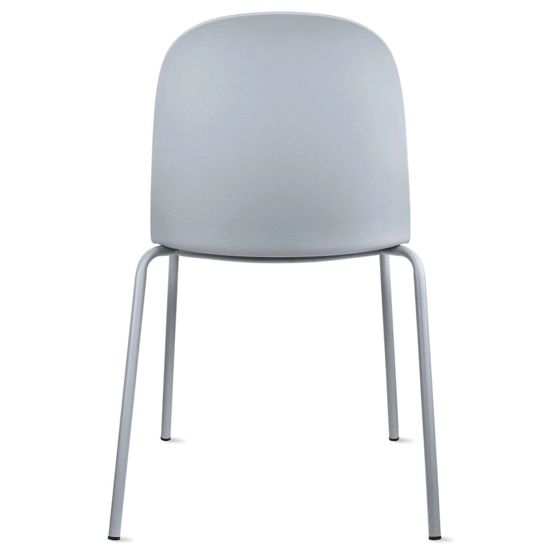 Lot de 2 chaises de salle à manger rétro en plastique moulé Eiffel pour salon, cuisine, bureau chromé, designer